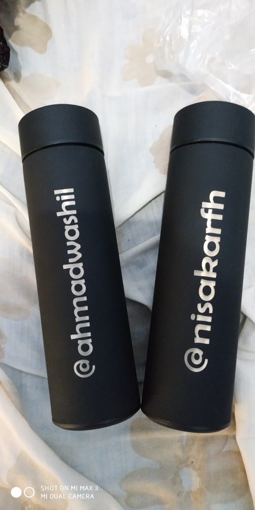 Botol Minum / Kado / Tumbler Custom Travel  500 Ml Grafir