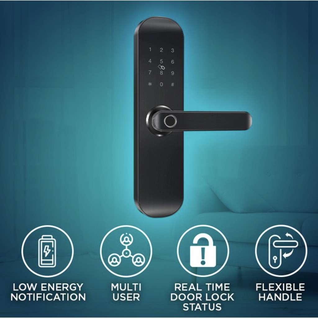 Bardi Smart Home Door Lock Handle RFID-Fingerprint Waterproof IP54