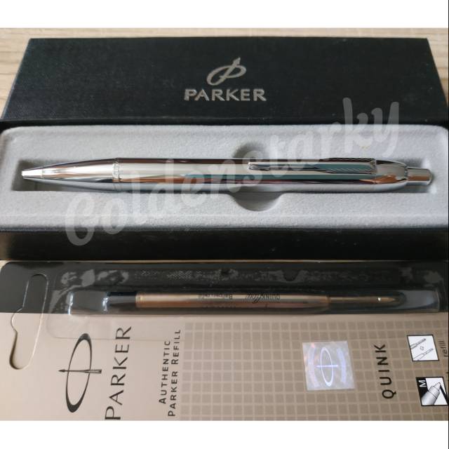 

Paket 1 Klik: 1pcs Parker IM Chrome CT Ballpoint + 1pcs Refill Ballpoint