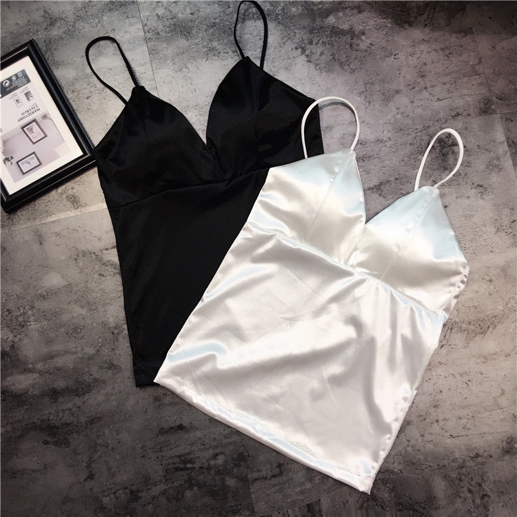 Tanktop Wanita Import Pakaian Dalam Wanita Tank Top Fashion Bahan Satin Lembut-7