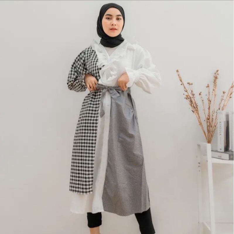 MONOCROME DRESS Tunik Muslim Kotak Terlaris