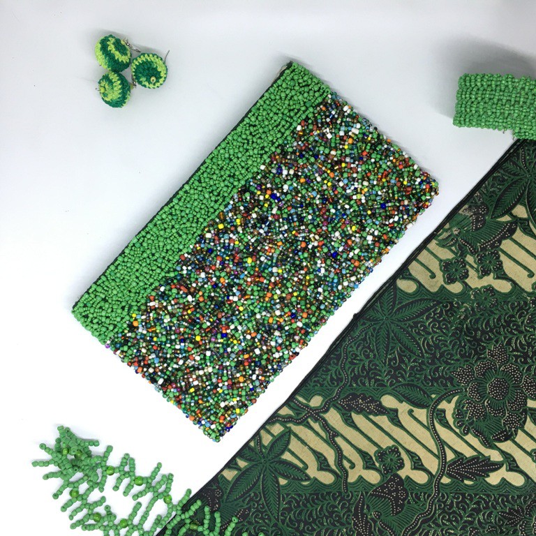 Tas Manik Monte Handmade Khas Bali JUMBO Size (25 x 15 cm: Tali Double)