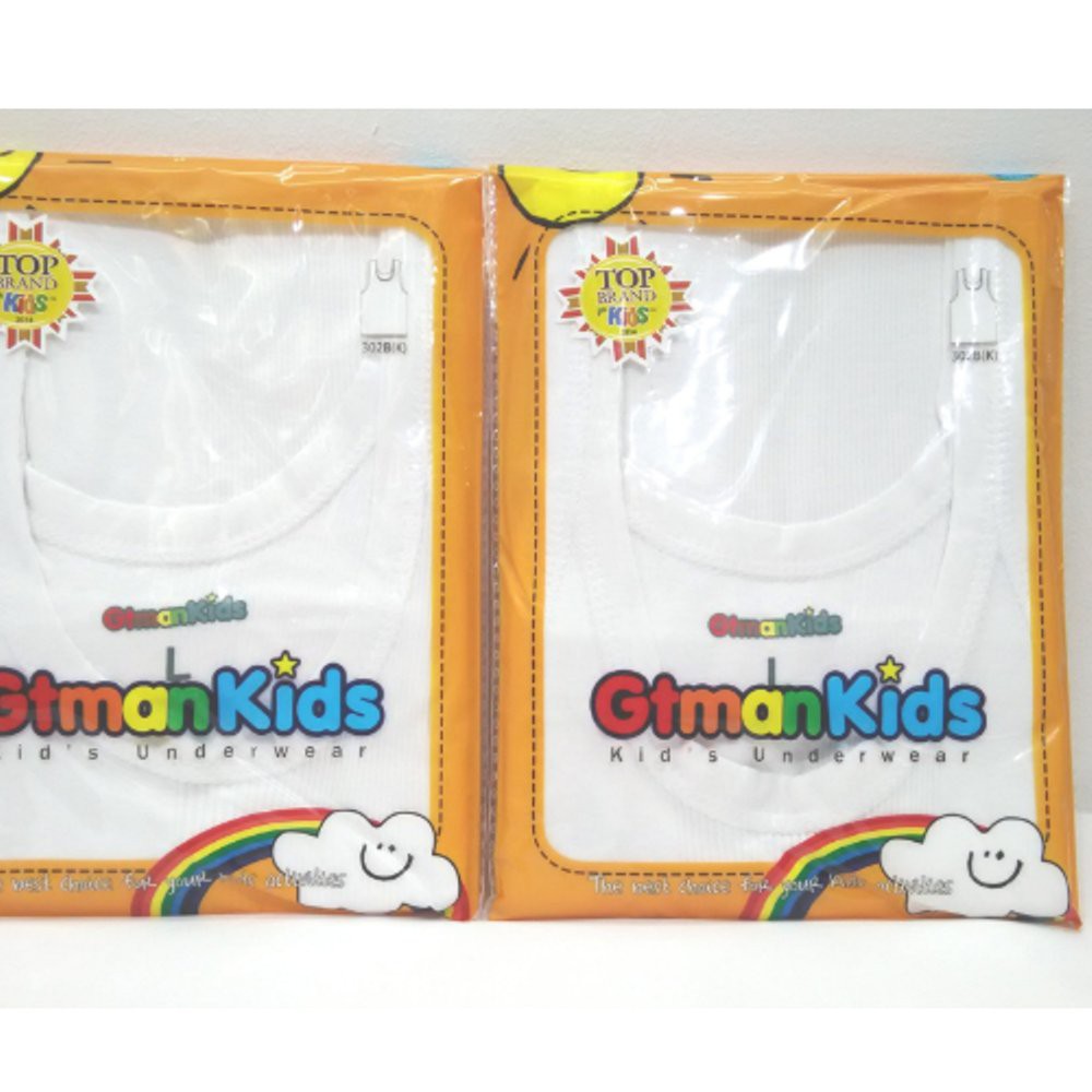 WW Kaos SINGLET ANAK Gt Man Kids PLASTIK ORANYE 302 dalam putih gtman