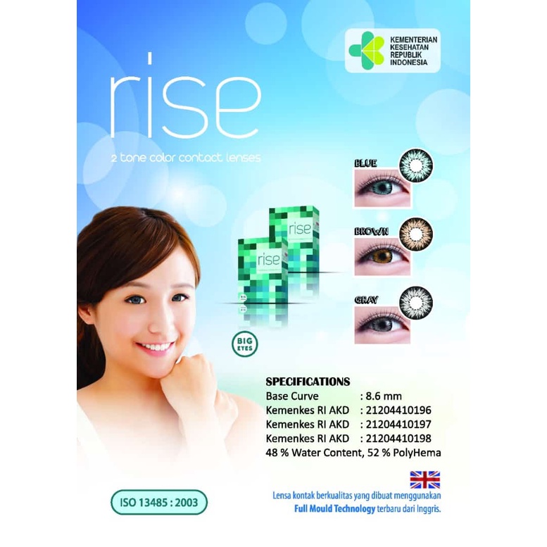 Softlens RISE Normal Dia 14.4MM / FREE LENSCASE - KASIMURA