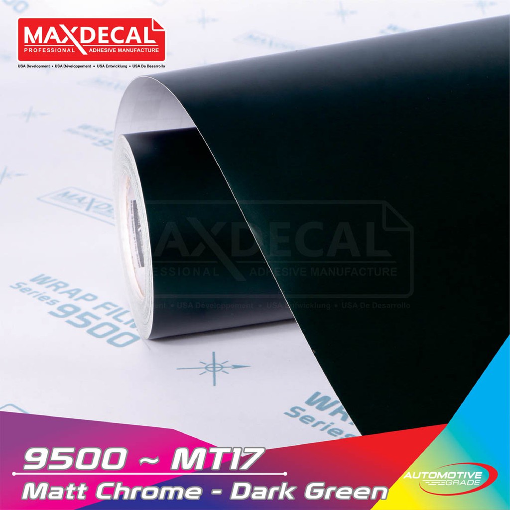 Maxdecal 7500 MT17 Matte Chrome Dark Green, Wrap Series Sticker, Roll 50cm x 9m