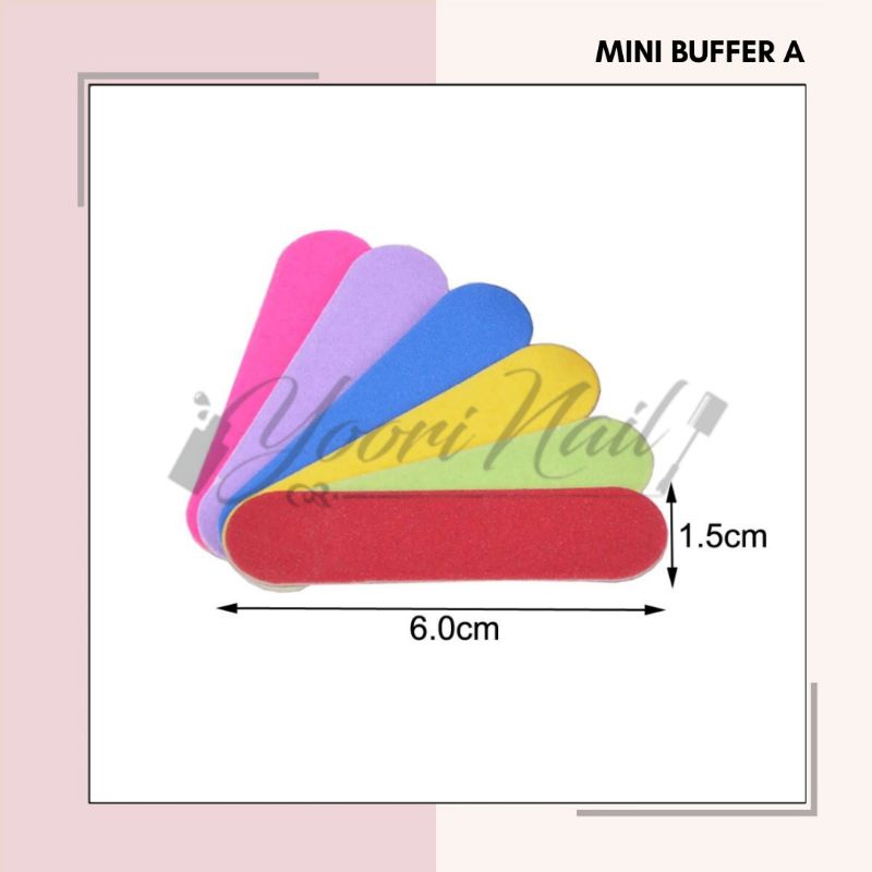 10pcs Mini nail buffer kecil pengikir kuku 2 sisi nail bufer kikir kuku kecil