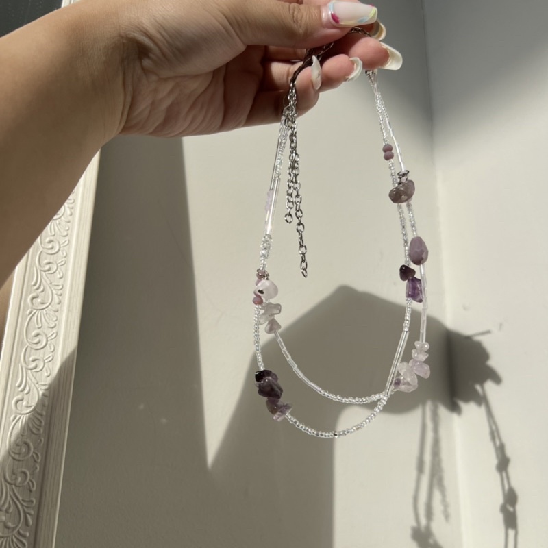 BEADED NECKLACE (PURPLE SERIES)