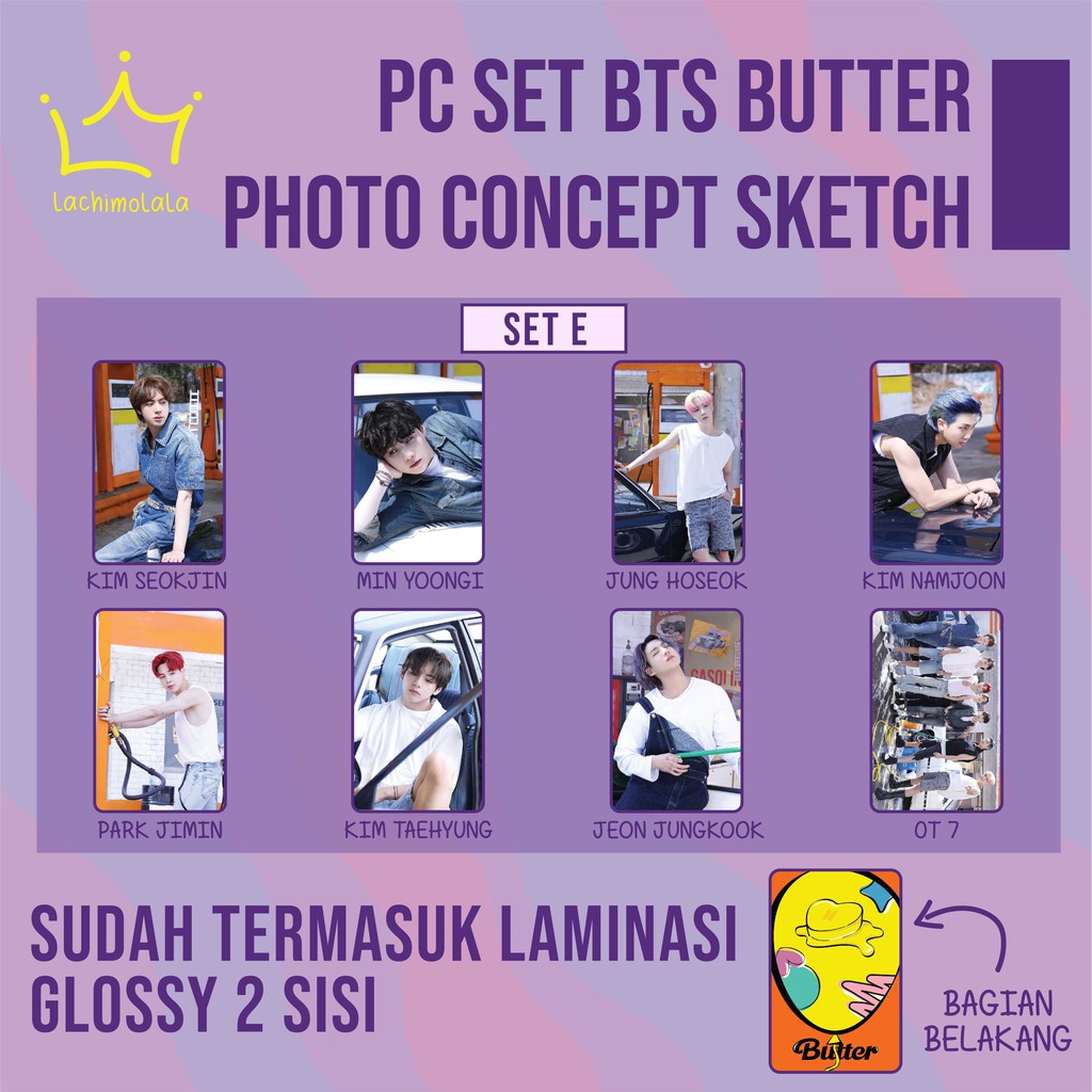 PHOTOCARD SET BTS BUTTER PHOTO CONCEPT SKETCH