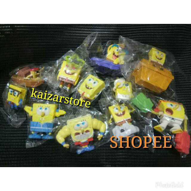 Karakter Mainan Spongebob Squarepants Happy Meals McDonalds Chaki Kids Meal Action Figure