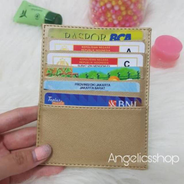 Card holder murah 12 slot gold / dompet kartu gold/ dompet wanita / tempat kartu  / card wallet