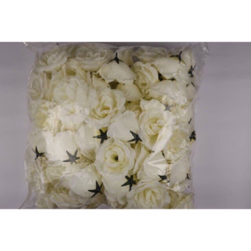 Rose Tanpa Tangkai Isi 100 Pcs . Bunga mawar mak artificial. Kepala mawar. Kuntum mawar