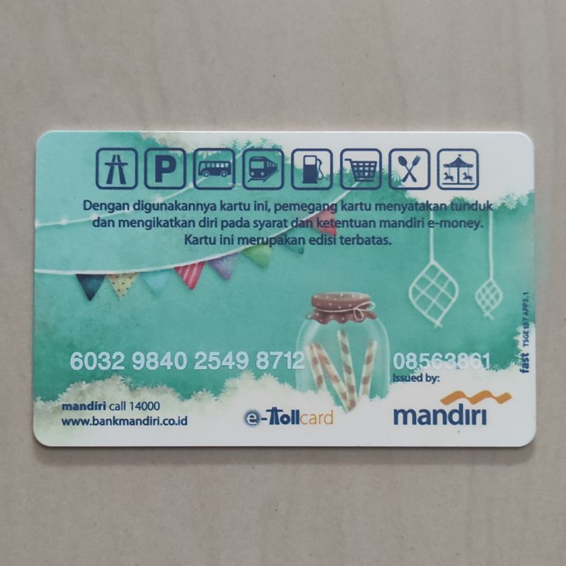 Mandiri e-Money Rare Edition - Ramadhan Berbagi ORI /Like eTOLL Tapcash Flazz or Brizzi