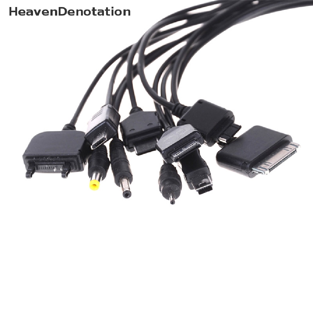 (Heavendenotation) Kabel Data / Charger Usb 10 In 1 Retractable Universal Untuk Handphone