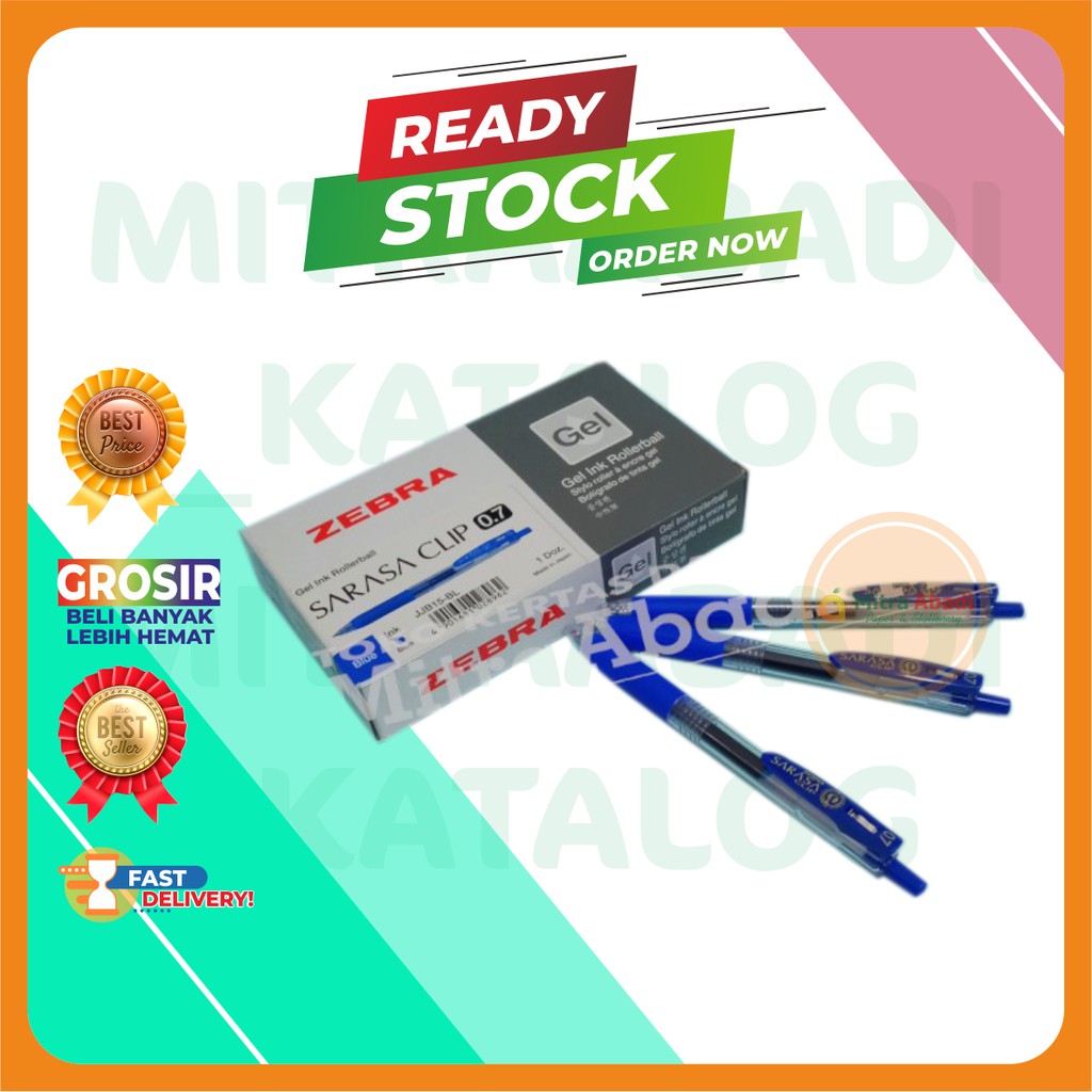 

(1 PCS) PULPEN ZEBRA SARASA 0.7 PULPEN GEL CLIP