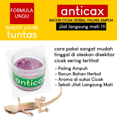 Racun Cicak ANTICAX UNGU Herbal Obat Anti Cecak Ampuh