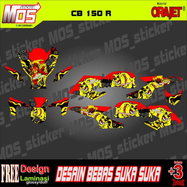 Decal Stiker Sticker Honda Cb150r Full Custom Animasi Shopee