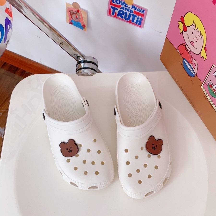 DS-E Sendal / Sandal Wanita Dewasa Cute Bear Baim Kodok Empuk 0819