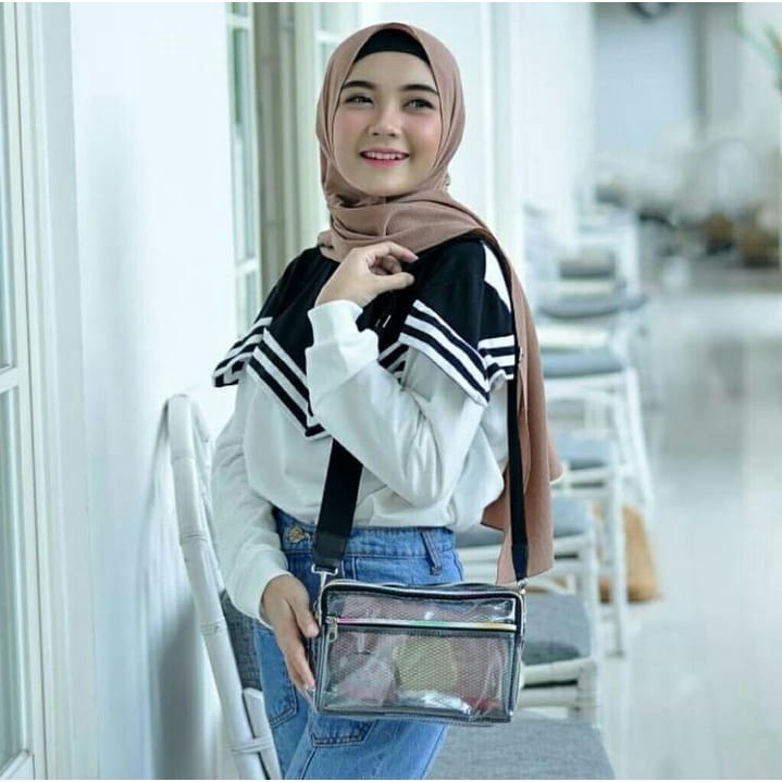 Tas selempang tas mika tas transparan tas slempang murah tas selempang transparan tas bahu tas bahu 