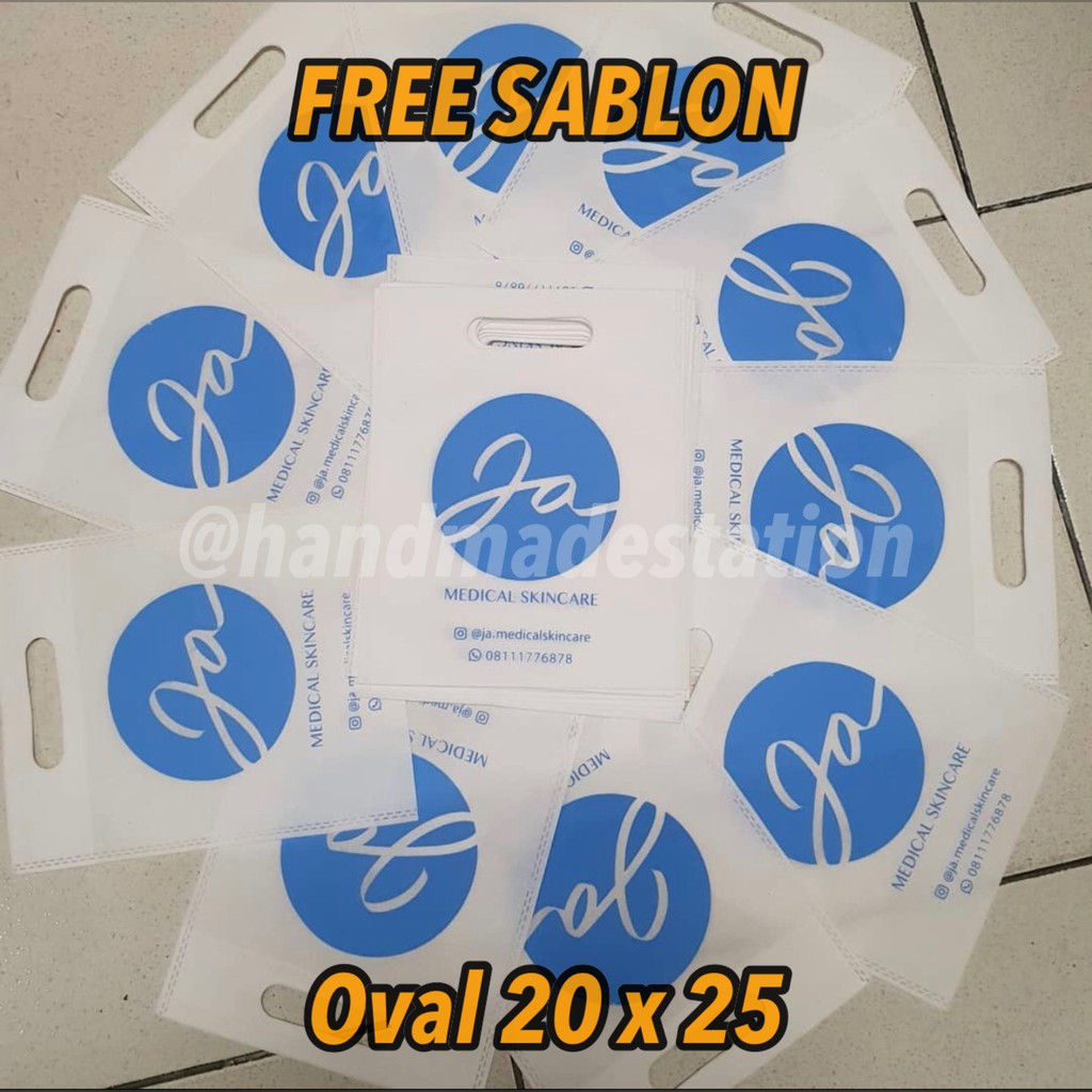 TAS SPUNBOND OVAL / PLONG SABLON 20 x 25 / 25 x 35 / 30 x 40 / Tas Souvenir / Goodie Bag
