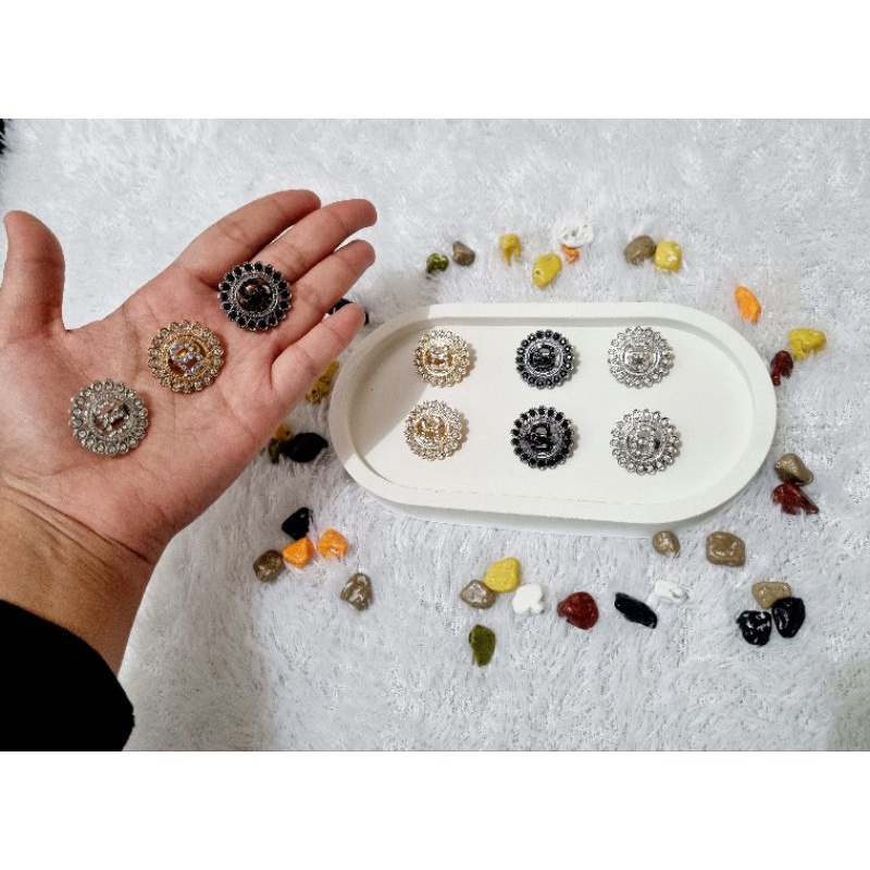 Bros Dagu Button Crystal / Bros Hijab Button / Bros mini import