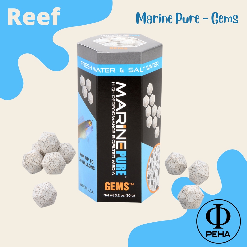 Marine Pure Gems 90gr - Rumah Bakteri - Filter Media Aquarium Air Laut - Marinepure