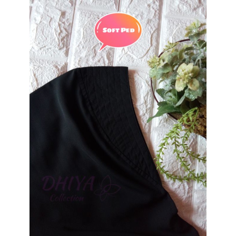 JILBAB JUMBO - KHIMAR WOLFIS JET BLACK - PED ANTEM