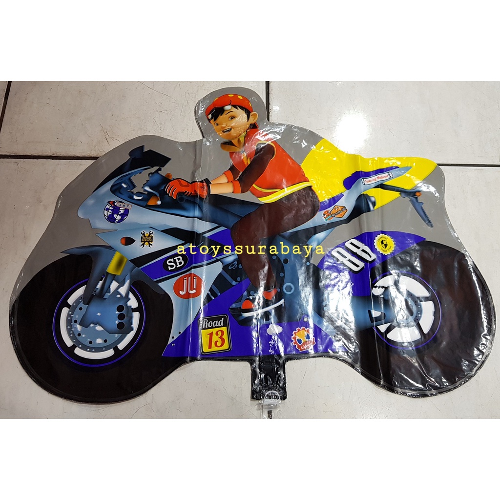 SEPEDA MOTOR BOBOIBOY (BALON GAS/FOIL/TERBANG/KARAKTER)