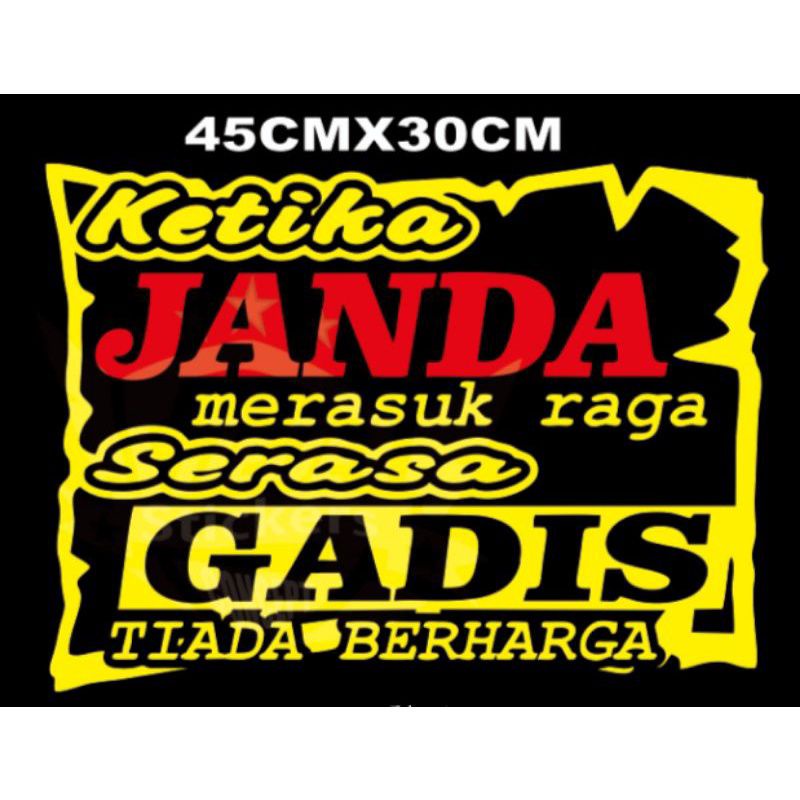 STIKER KACA MOBIL, TRUK, PICK UP, STIKER SINDIRAN LUCU