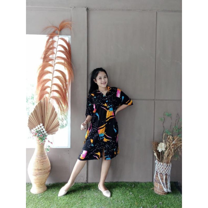 11.11 Fashion sale shopee haul Daster kemeja Daster viral daster full kancing outer kekinian twinwan