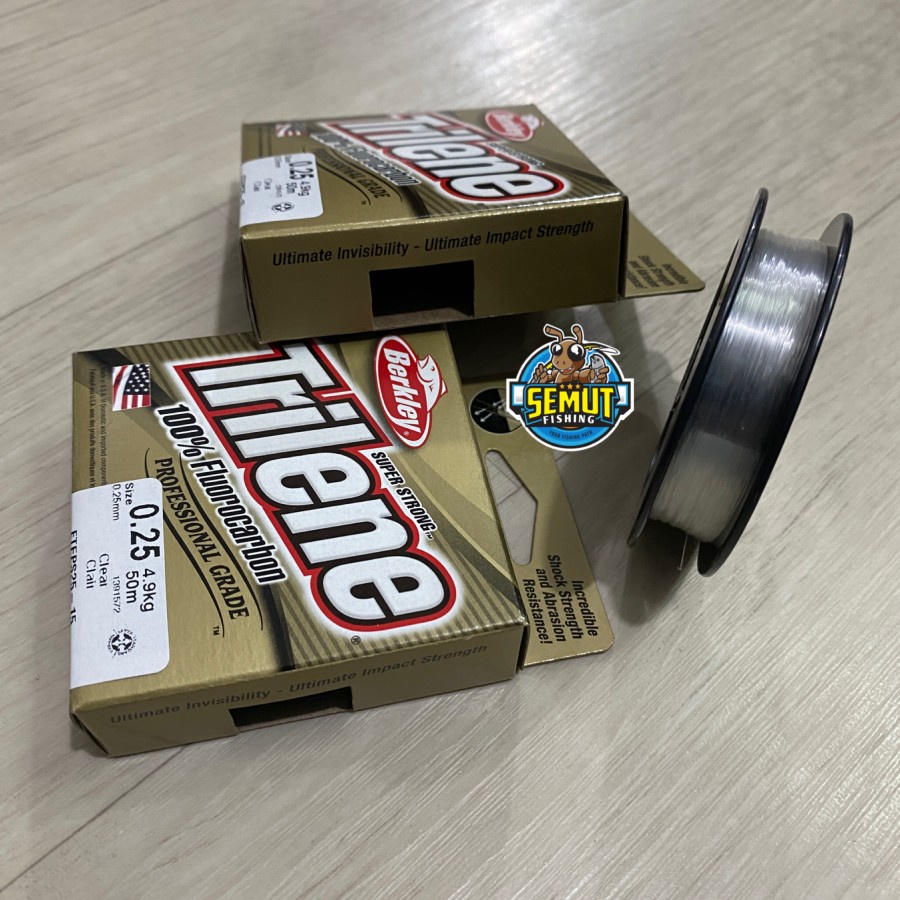 LEADER BERKLEY TRILENE 100% FLUOROCARBON 50M CLEAR PROFESSIONAL GRADE