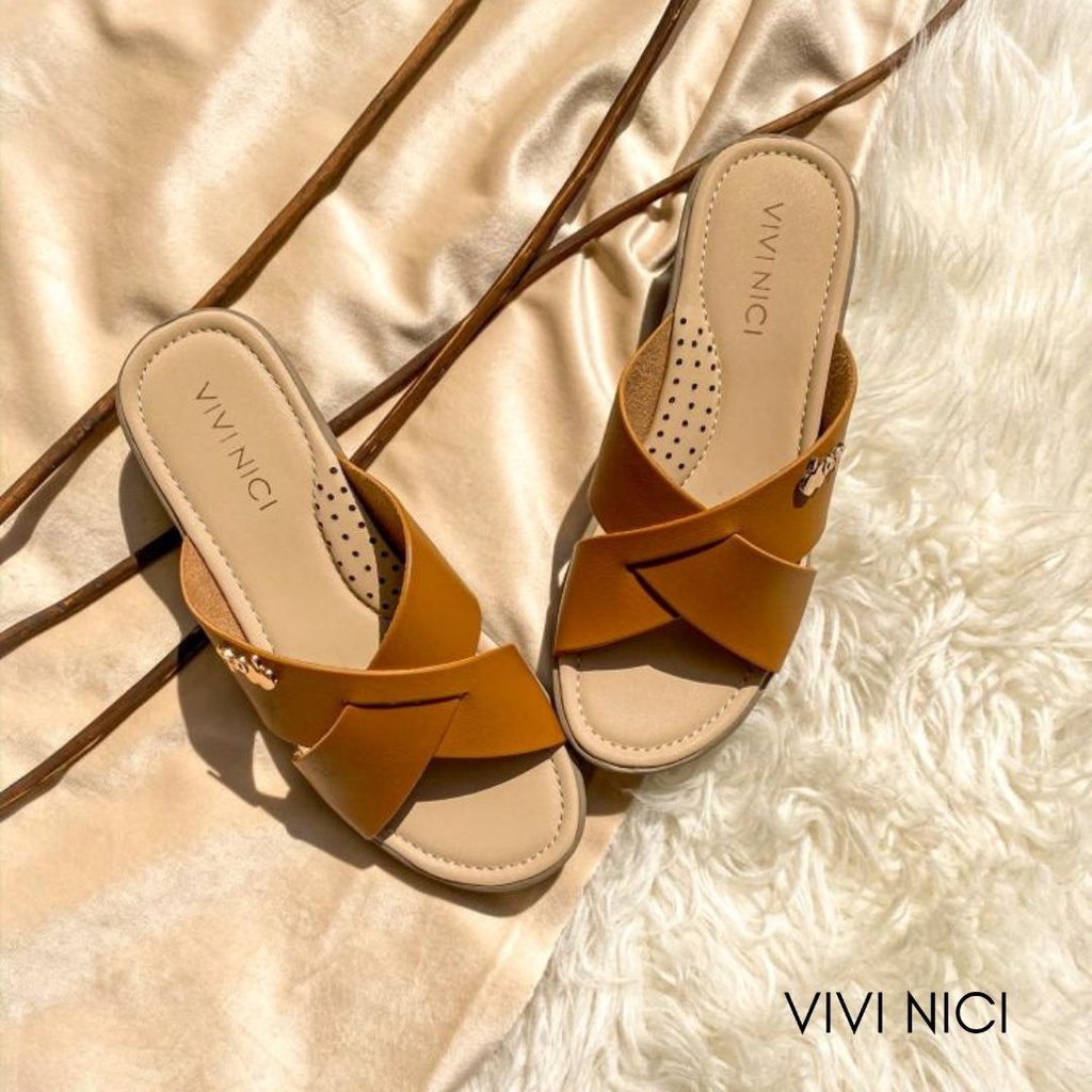 tr49jh Vivi Nici - Seruni Sandal Wedges Wanita