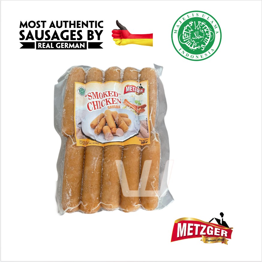 

Metzger Sosis Daging Ayam Smoked Chicken Frankfurter Sausage Halal 350G