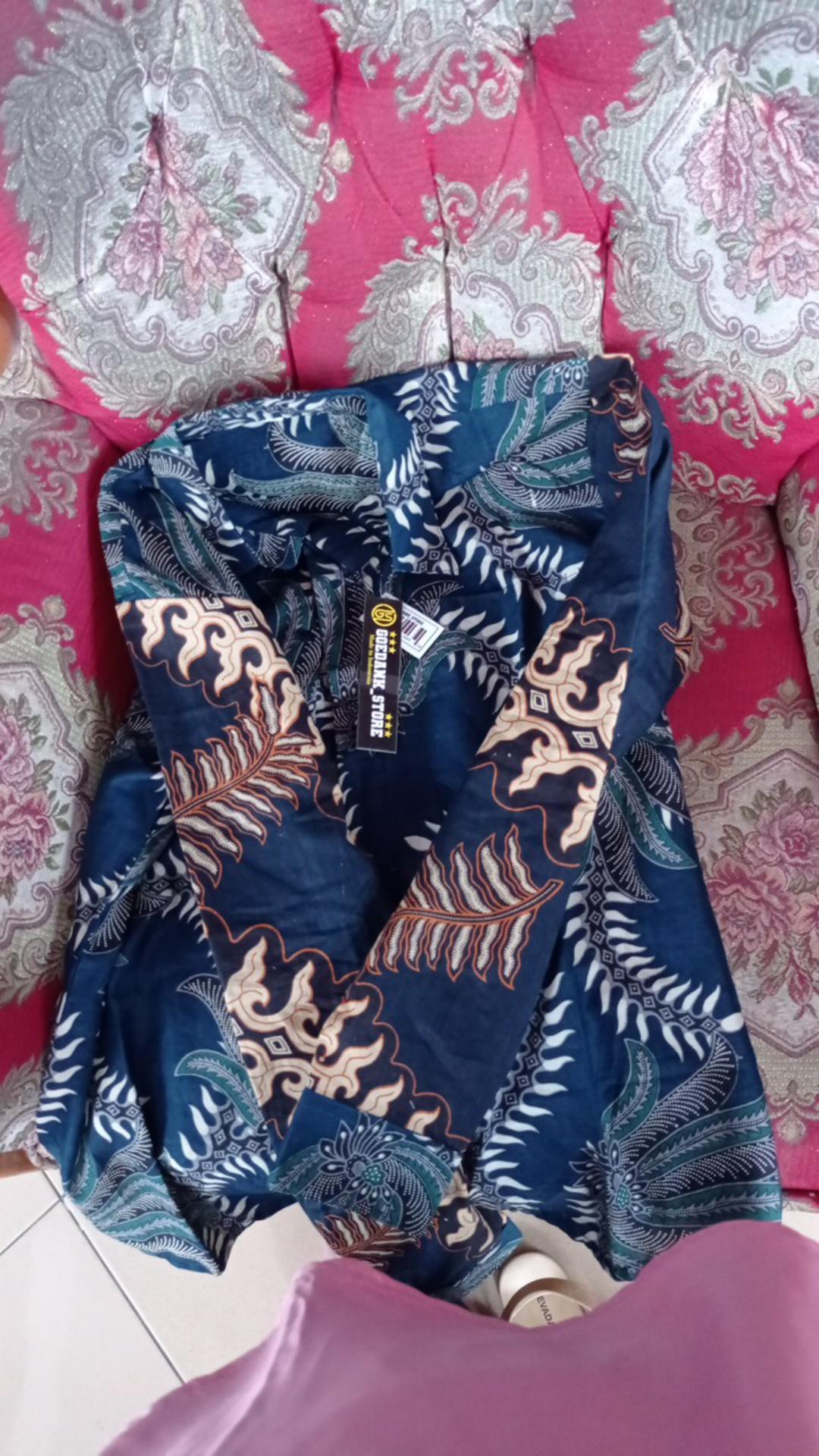 Kemeja Batik Pria Modern Lengan Panjang Casual Modis Slim Fit Trendy Masa Kini Ol 162