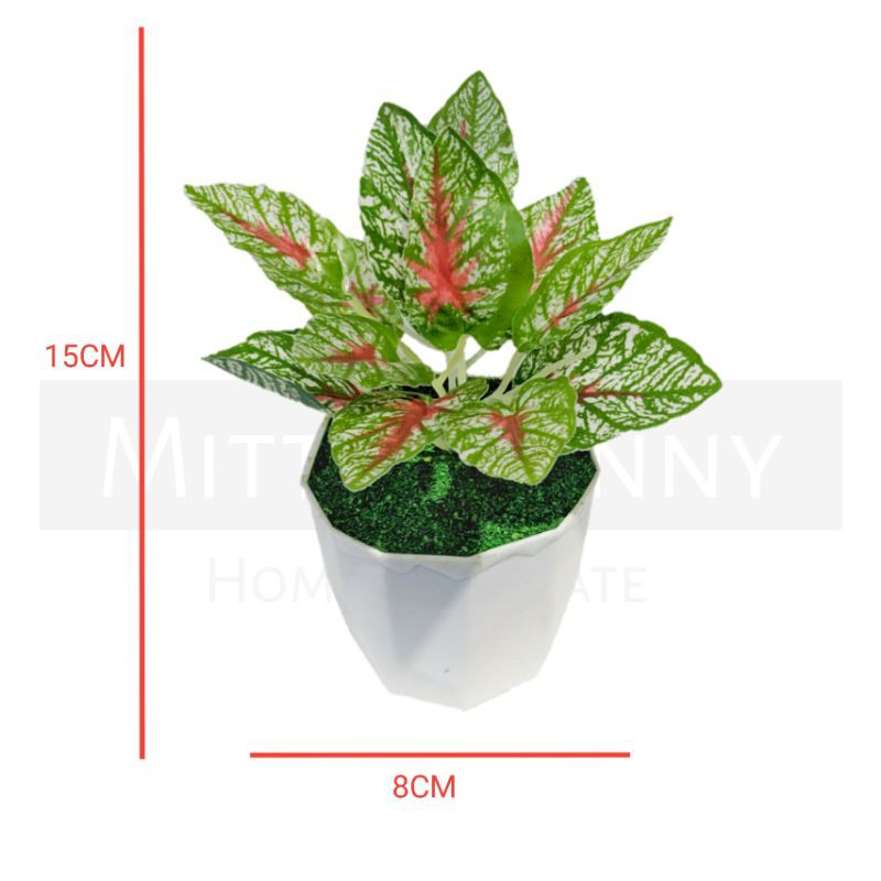 DAUN HIAS PLASTIK TANAMAN BUNGA PLASTIK BUNGA DEKORASI RUMAH TANAMAN HIAS PALSU BUNGA ARTIFICIAL-3