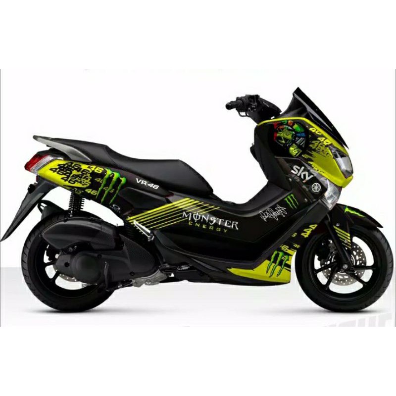 decal nmax rossi monster energy / sticker nmax yellow lemon