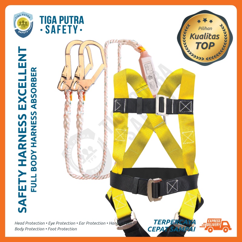Jual Safety Harness / Full Body Harness Absorber Double Big Hook