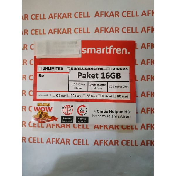 Perdana SMARTFREN 16GB 14Hari (Nasional)
