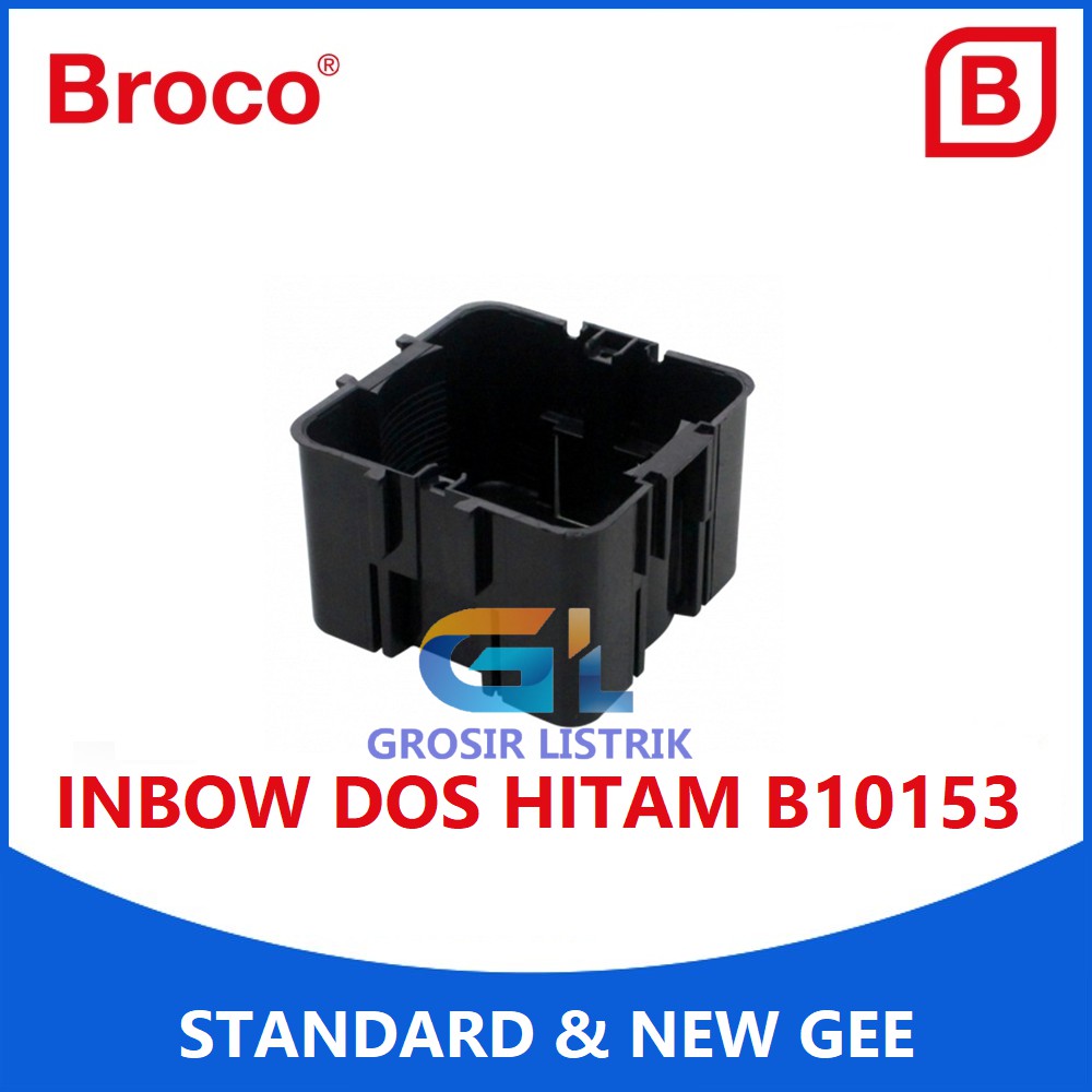 Broco Inbow Doos Hitam B10153 (IB Dus Dos Dudukan Stop Kontak Saklar Tanam) B101-53 Original Grosir