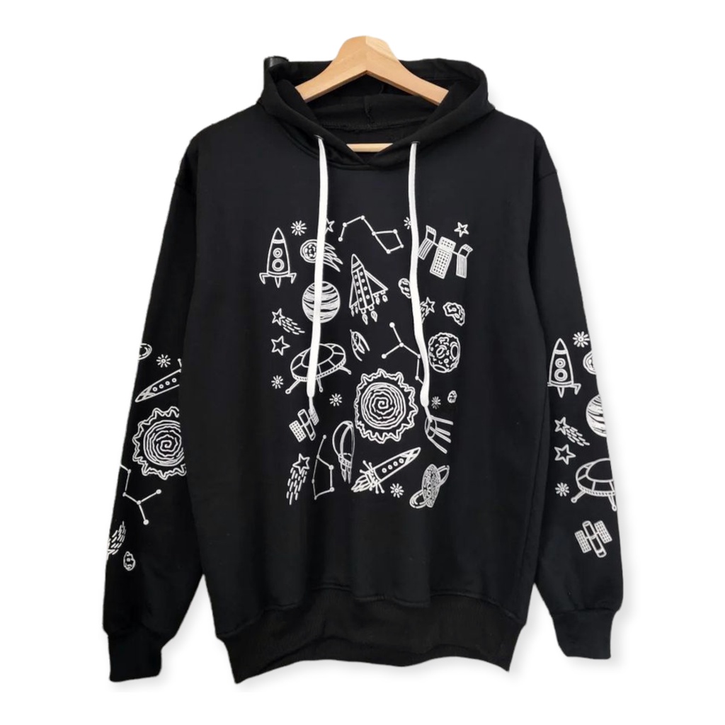 ROCKET Hoodie Sweater Oversize Cowo Dewasa Remaja Jacket Ful Print Keren Casual Fashion