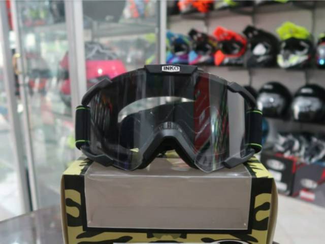 Goggle Cross / Kacamata Helm Cross Inko Silver