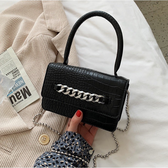 JK 770 1KG MUAT 2PCS TAS SELEMPANG FASHION CROCO MINI BAG IMPORT