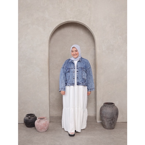 JUMBO JAKET JEANS WANITA FIT XXXXL LD 145