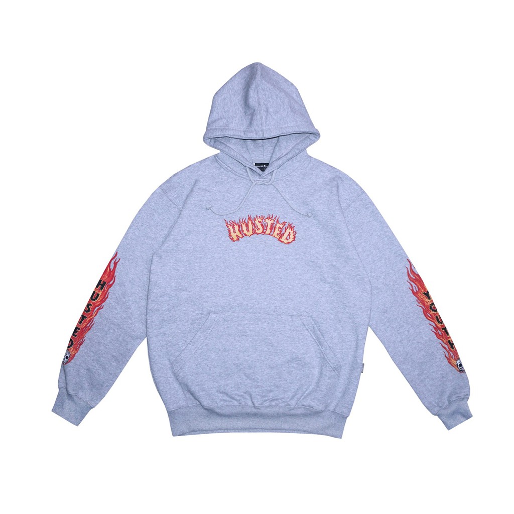 HUSTED RAGS GREY HOODIE