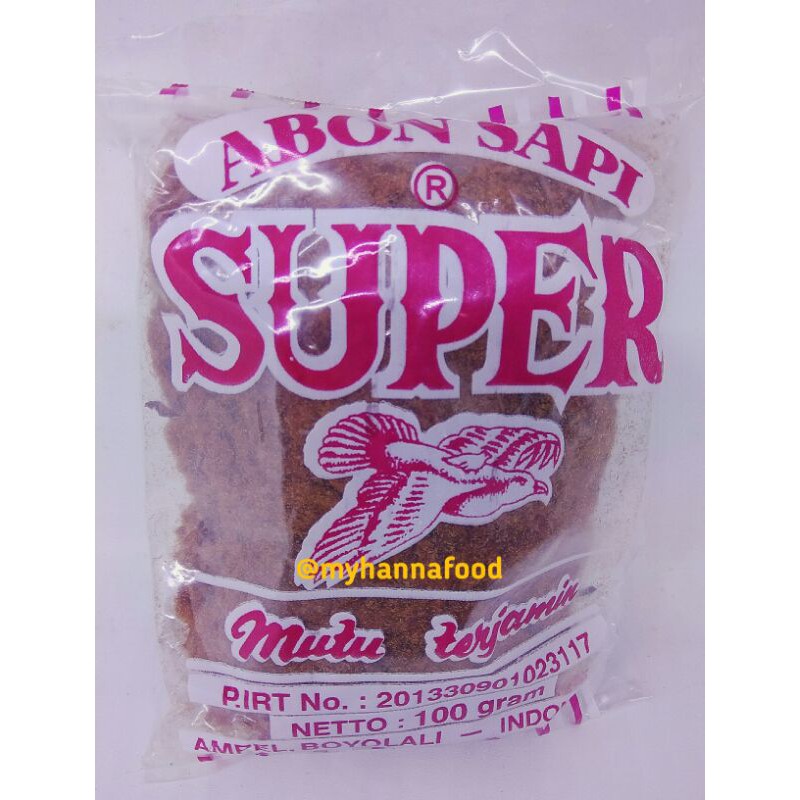 ABON SAPI SUPER BURUNG ASLI BOYOLALI KEMASAN 100G