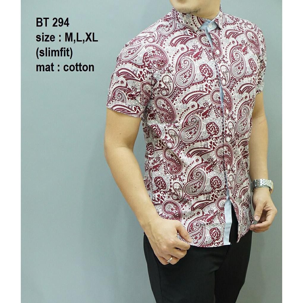 Terhemat KEMEJA BATIK PRIA SLIM FIT SLIMFIT JAMINAN ORIGINAL COLIN DION BT294