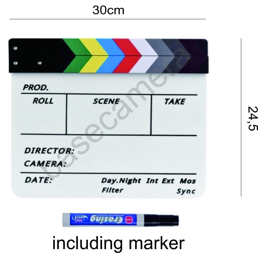 CLAPPER BOARD ACRYLIC + SPIDOL