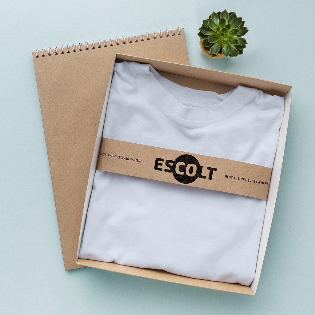 Kaos Polos Premium White Sea Oversize - Unisex ESCOLT