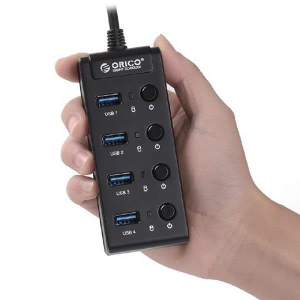 Usb hub 3.0 orico 4 port on off switch 5Gbps w9ph4 - Terminal usb3.0 saklar 4 slot