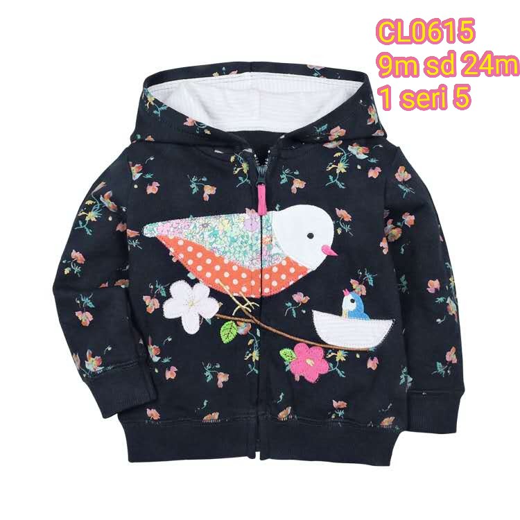 Jaket Mantel Bayi Anak 6M-3T Catell love motif terbaru