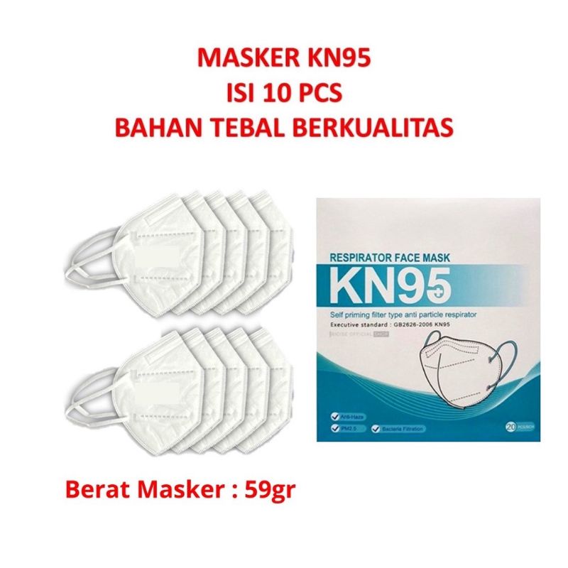 MASKER KN95 5PLY ISI 10PCS FREE BOX